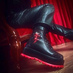 KOI® x The Rocky Horror Picture Show™ "Time Warp" Platform Combat Boots | Size 9